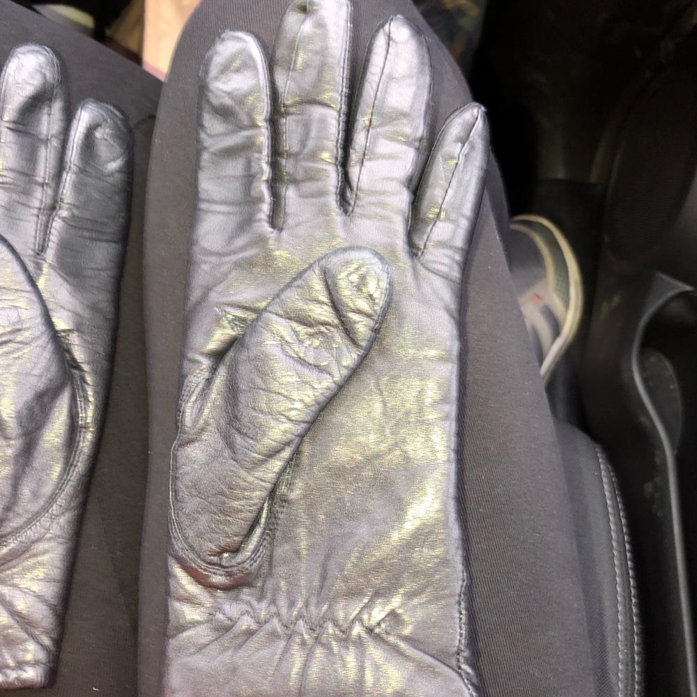 Gimbels Women’s Vintage Leather gloves Black Large - Picture 4 of 6